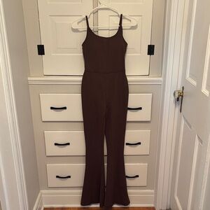 Yogalicious Dark Brown Flared Jumpsuit